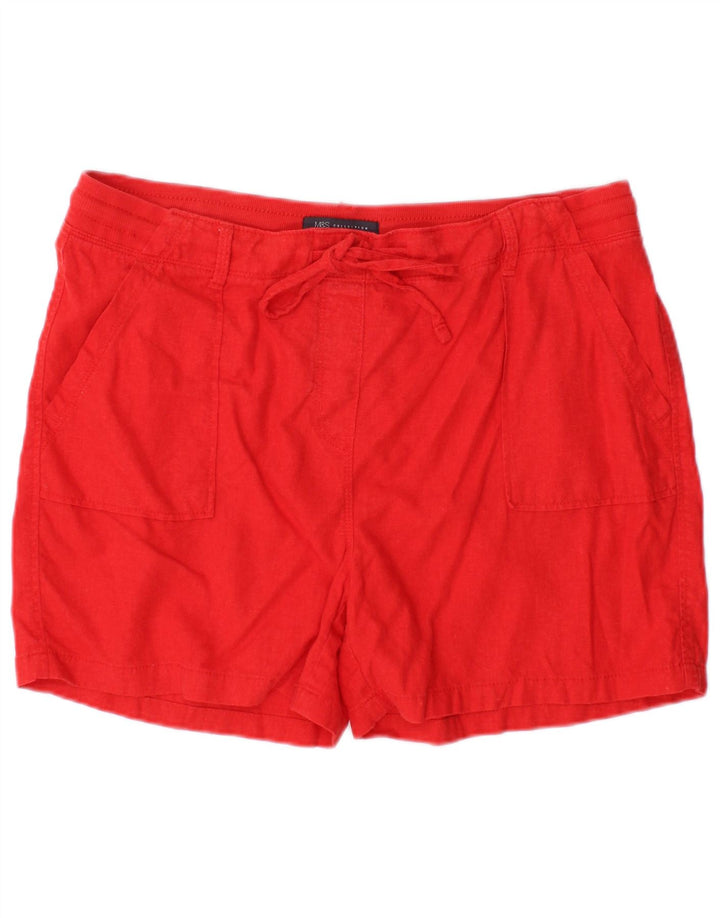 Marks & Spencer Chino Shorts til kvinder UK 14 Large W36 Red Linen