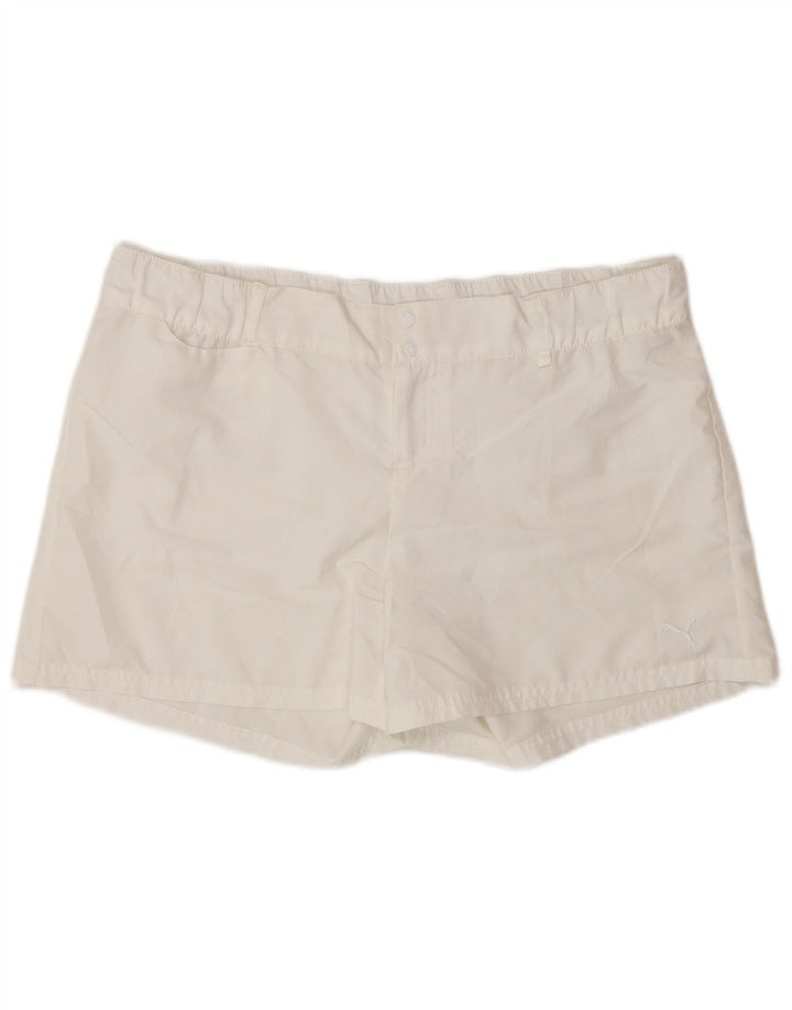 PUMA Casual Shorts til kvinder UK 16 Large W34 White
