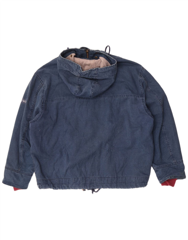 Part Two Herre Hooded Loose Fit Bomber Jacket UK 36 Small Blue