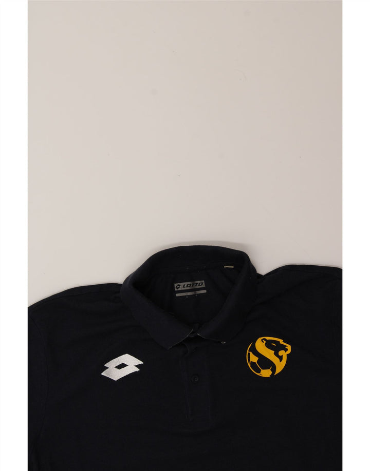 LOTTO Mens Polo Shirt Large Navy Blue Vintage Lotto and Second-Hand Lotto from Messina Hembry 