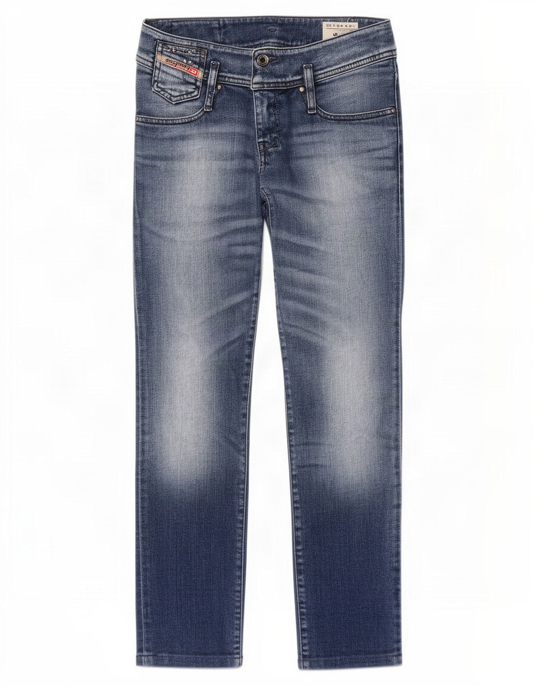 Diesel Dame Matic Slim Jeans W26 L28 Blå Bomuld