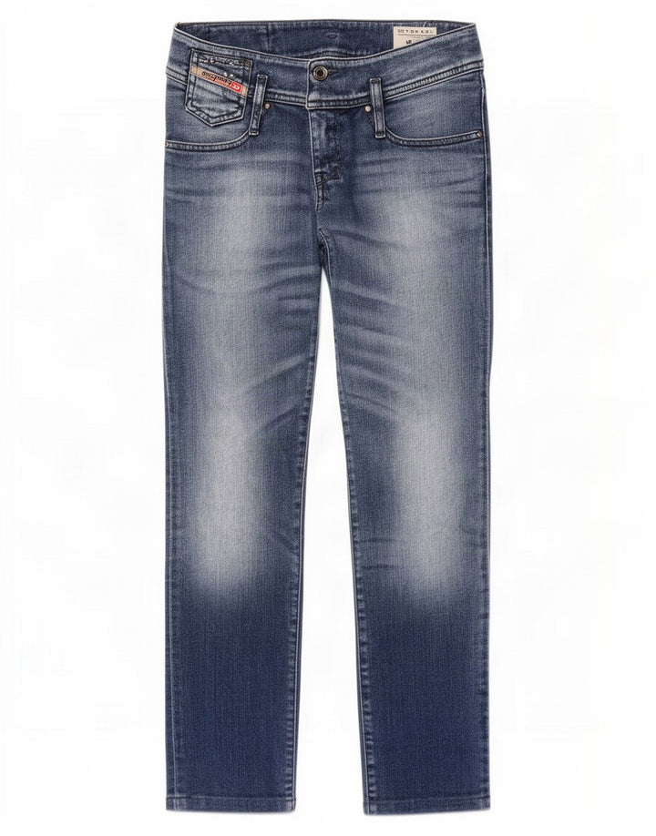 Diesel Dame Matic Slim Jeans W26 L28 Blå Bomuld