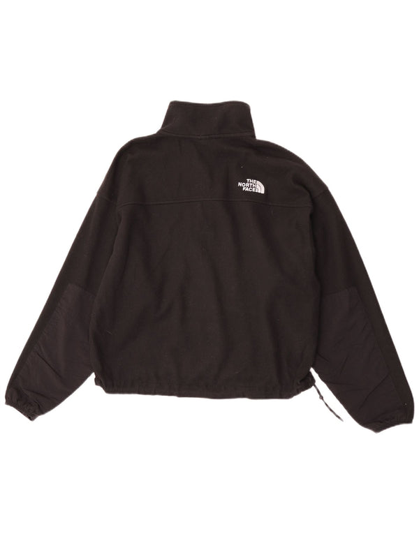 The North Face Dame Oversized Zip Neck Fleece Jumper UK 10 Small Black