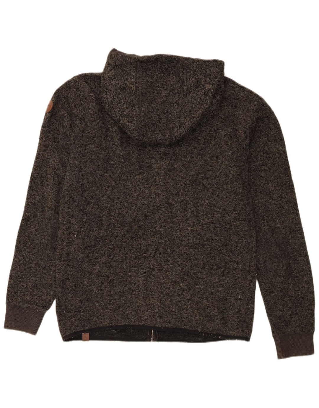 Quiksilver hættetrøje med lynlås til mænd mellemgrå Flecked Polyester
