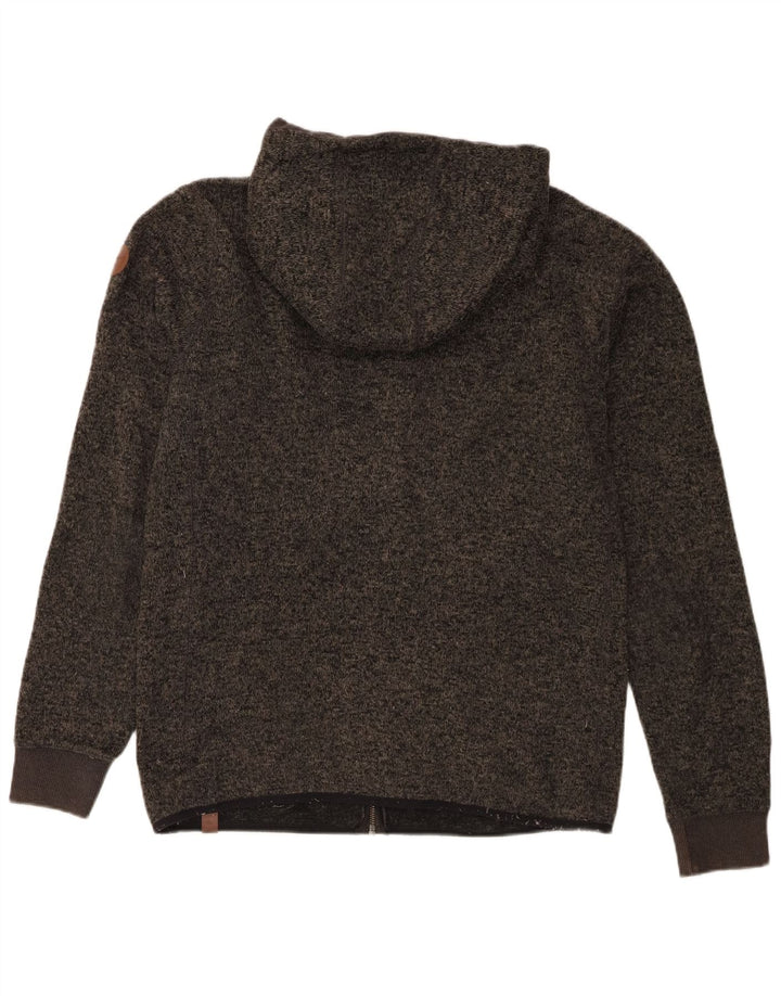 Quiksilver hættetrøje med lynlås til mænd mellemgrå Flecked Polyester