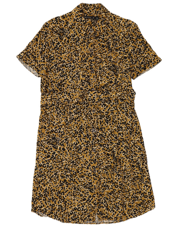 Karen Millen Womens Oversized Shirt Dress UK 10 Small  Brown Linen