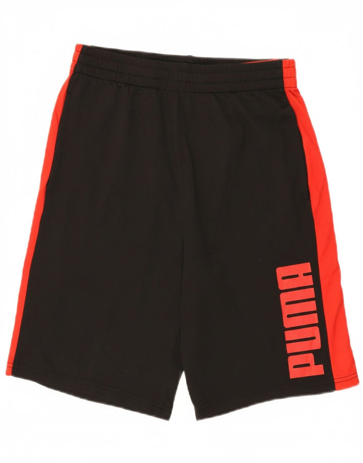 Puma Boys Graphic Sports Shorts 13-14 år XL Sort Colourblock Polyester