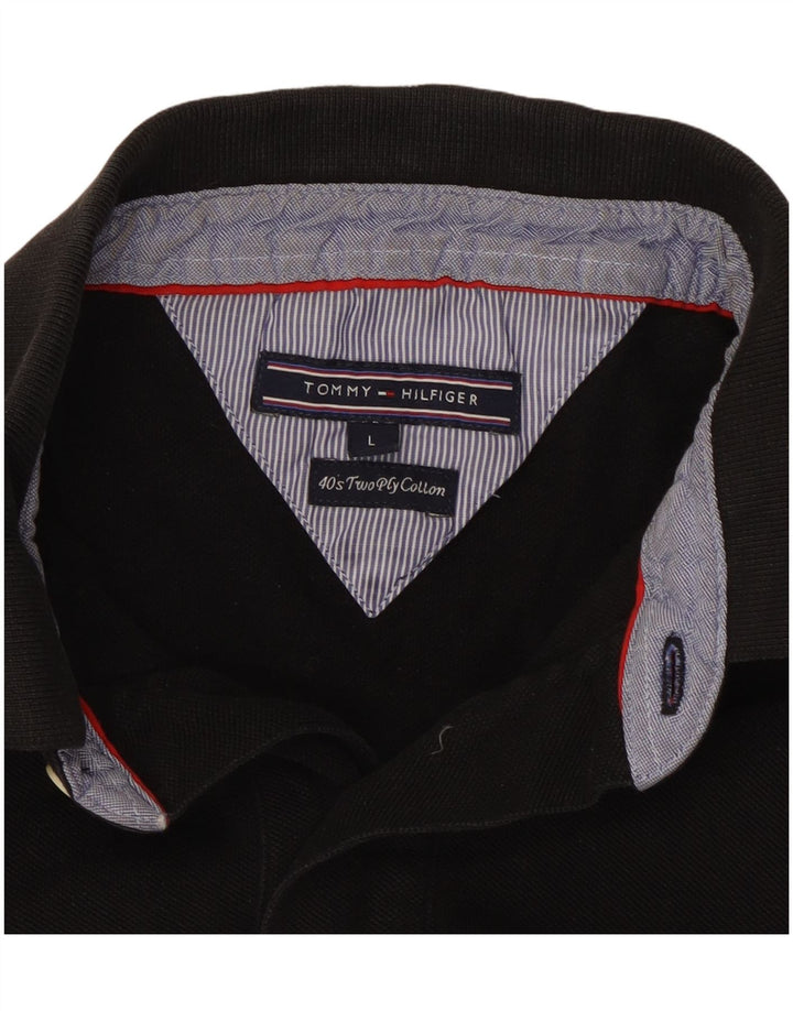 Tommy Hilfiger Herre Polo Shirt Large Sort
