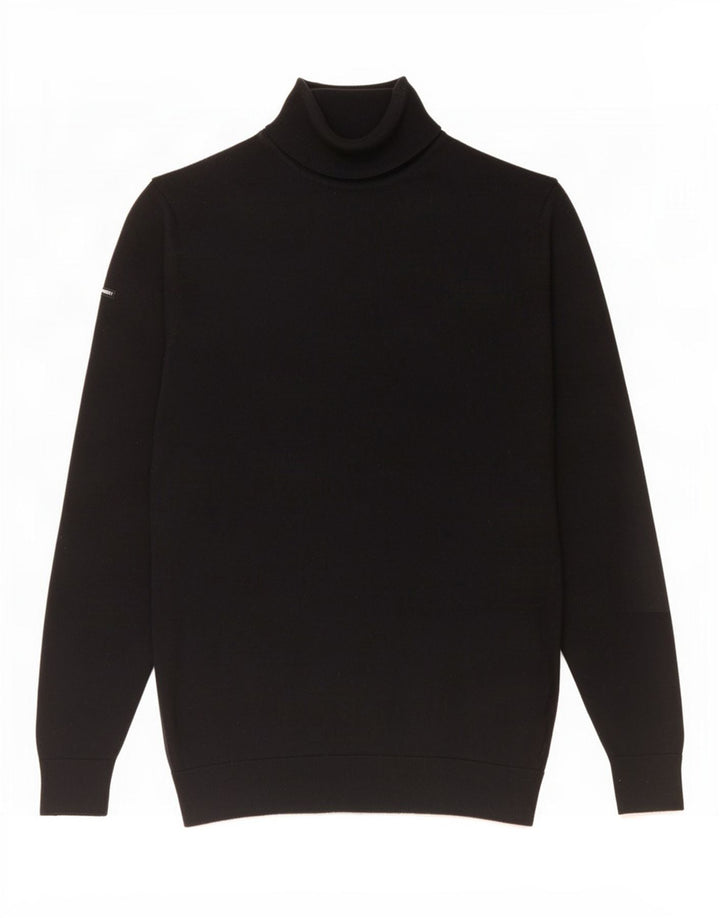 Superdry Herre Rullehalstrøje Sweater Stor sort Merinould