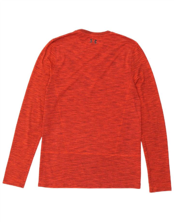 Under Armour Herre Heat Gear Top Langærmet Medium Rød Flecked