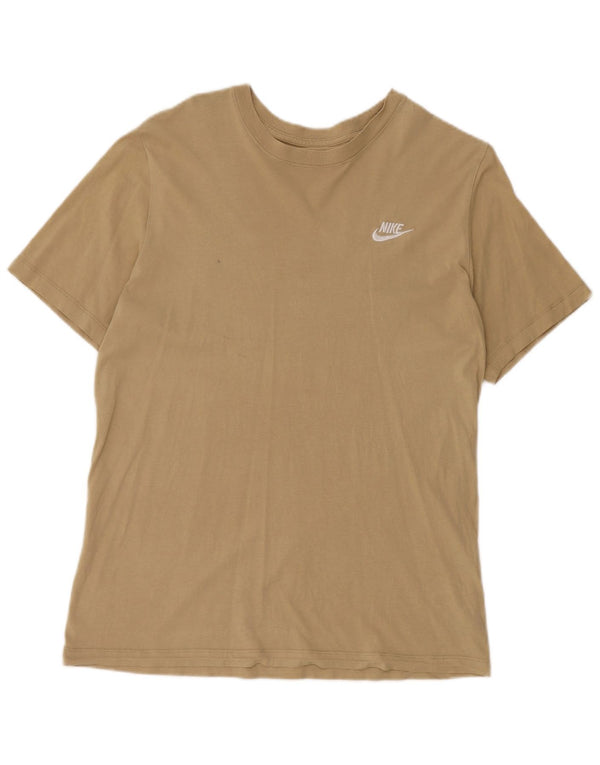 Nike T-shirt top mellembeige bomuld til mænd