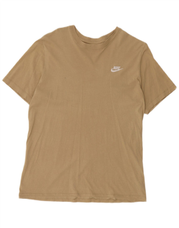 Nike T-shirt top mellembeige bomuld til mænd