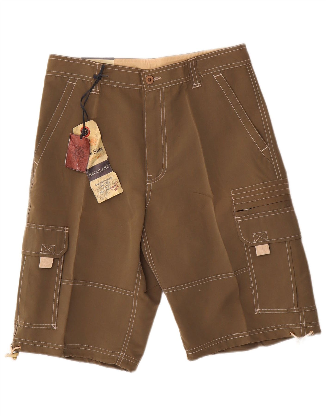 Blue Side Herre Cargo Shorts Medium W30 Khaki Polyester