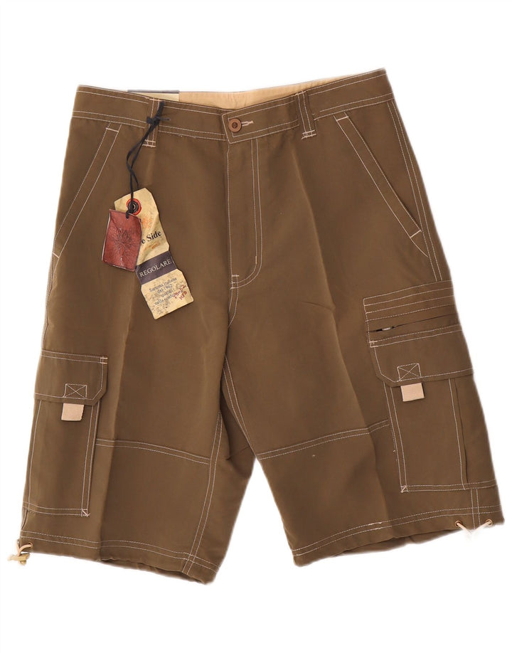 Blue Side Herre Cargo Shorts Medium W30 Khaki Polyester