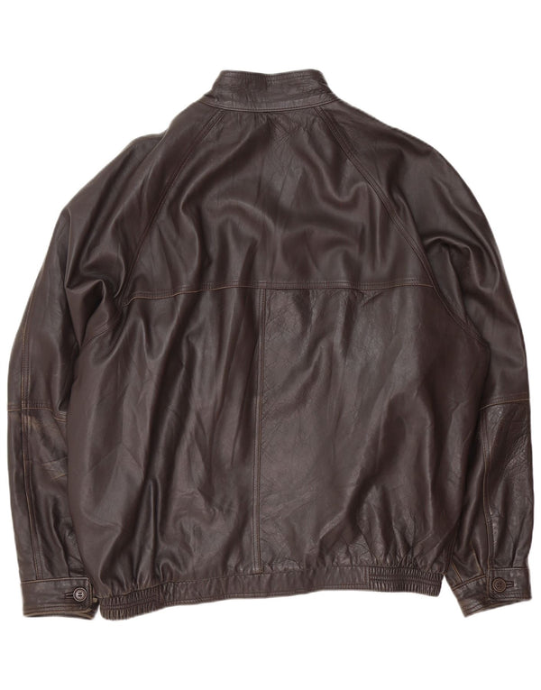 Vintage herre læderjakke IT 62 4XL Sort