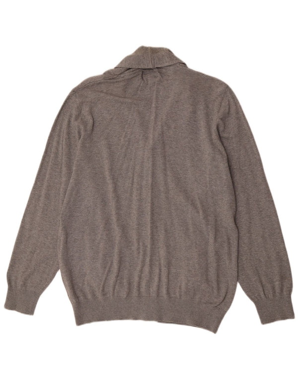Marks & Spencer Herre Blue Harbor Cardigan Sweater Stor Grå Bomuld
