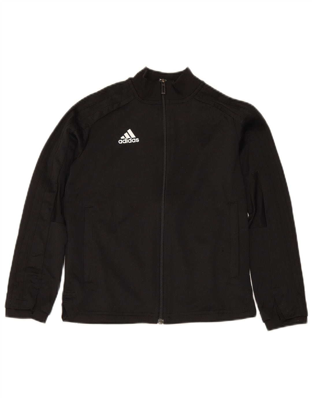 Adidas Drenge Træningsdragt Topjakke 7-8 År Sort Polyester