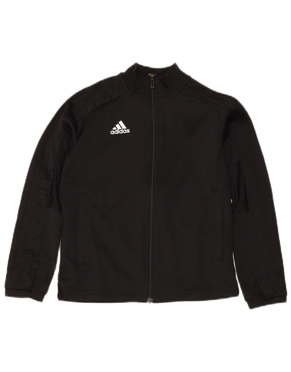 Adidas Drenge Træningsdragt Topjakke 7-8 År Sort Polyester