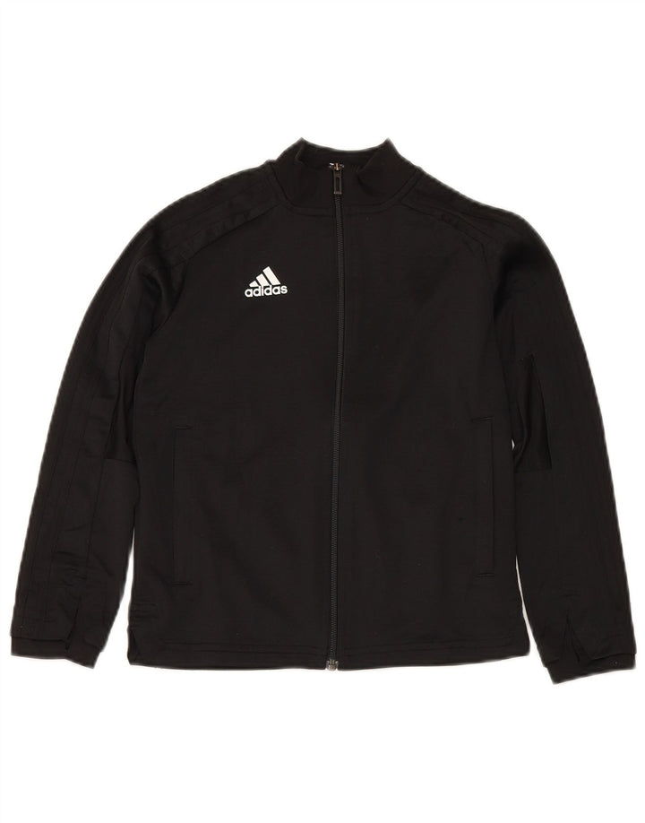 Adidas Drenge Træningsdragt Topjakke 7-8 År Sort Polyester