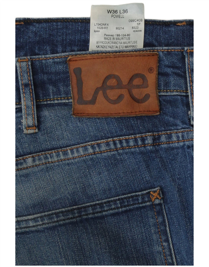 Lee Mens Powell Slim Jeans W36 L36 Blå Bomuld