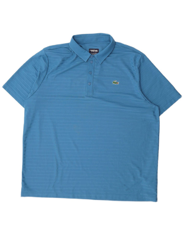 Lacoste Poloskjorte til mænd Str. 9 4XL Blå Stribet Polyester