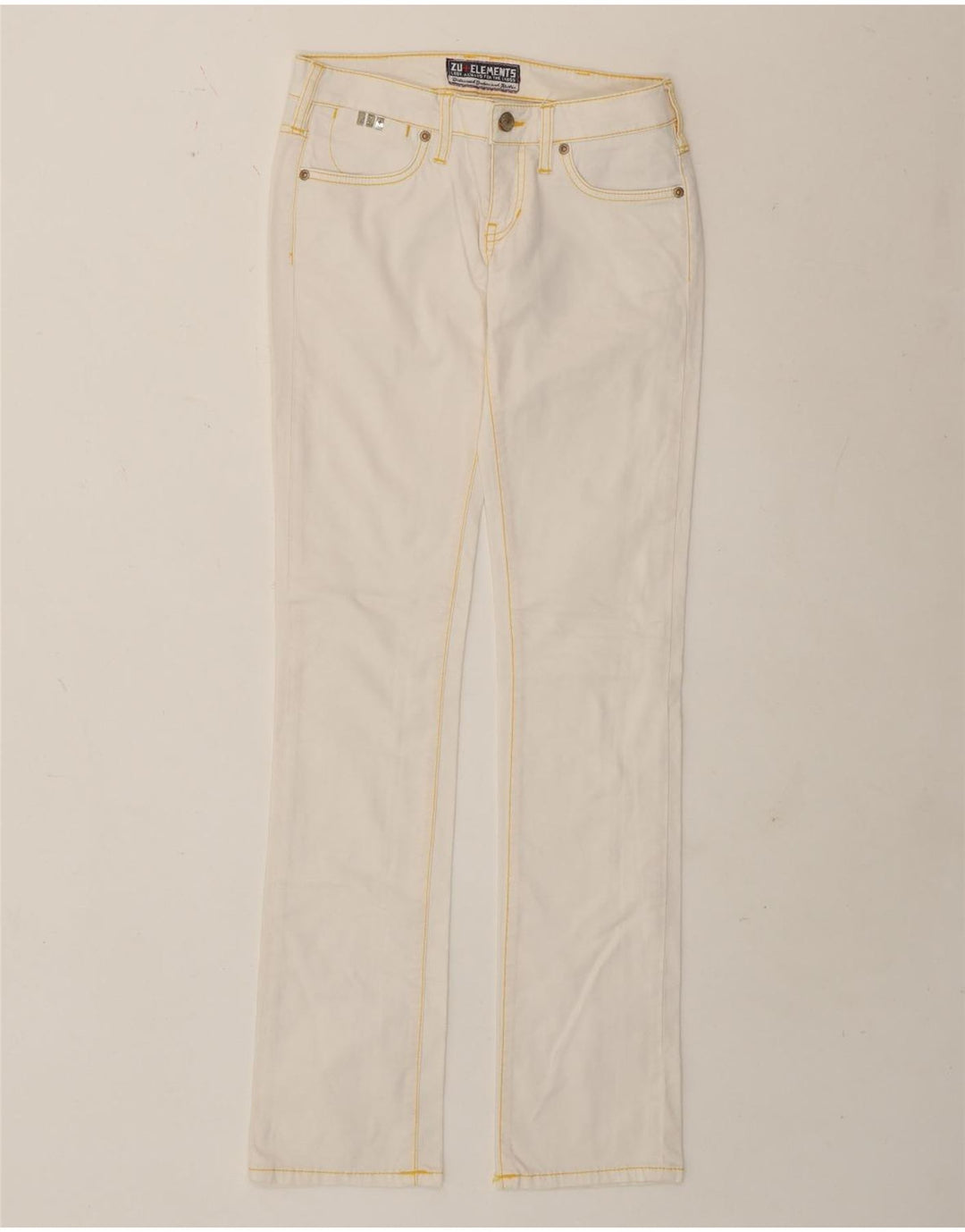 Zu Elements Lige jeans til kvinder W24 L32 Hvid bomuld