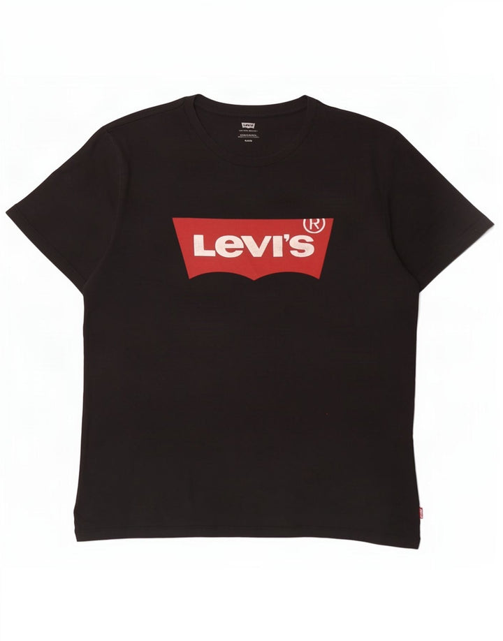 Levi's Herre grafisk T-shirt top mellem sort bomuld
