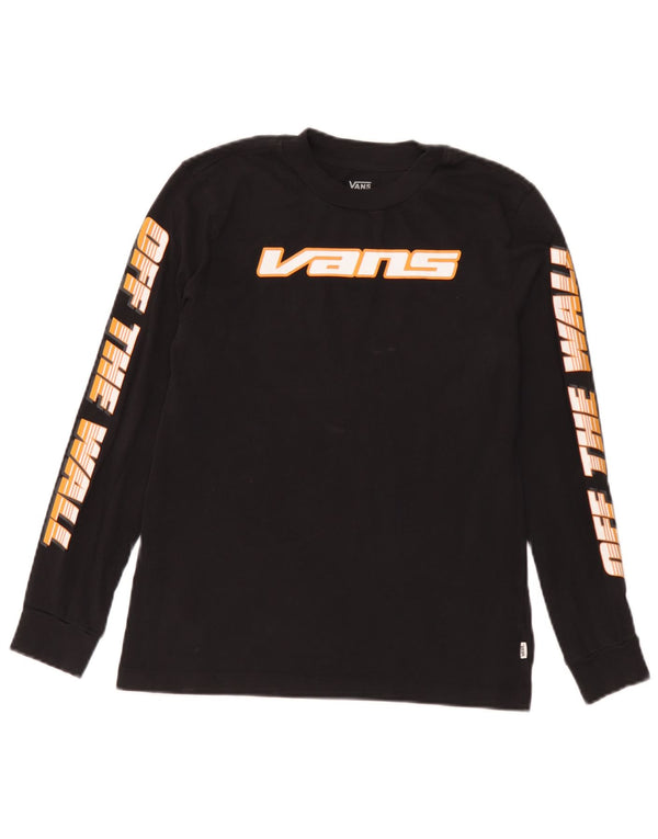 Vans Dame Grafisk Top Langærmet UK 6 XS Sort Bomuld