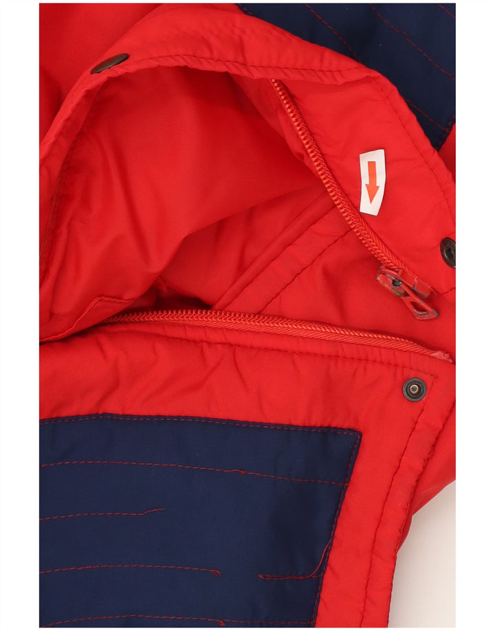 Sportitalia Polstret Herrejakke UK 38 Medium Rød Colourblock