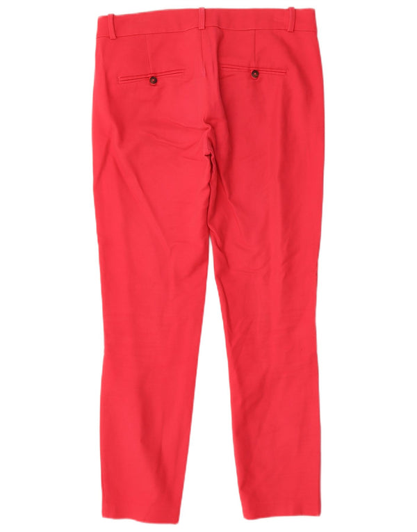 Zara Womens Slim Chino Trousers EU 34 2XS W24 L27 Pink Cotton