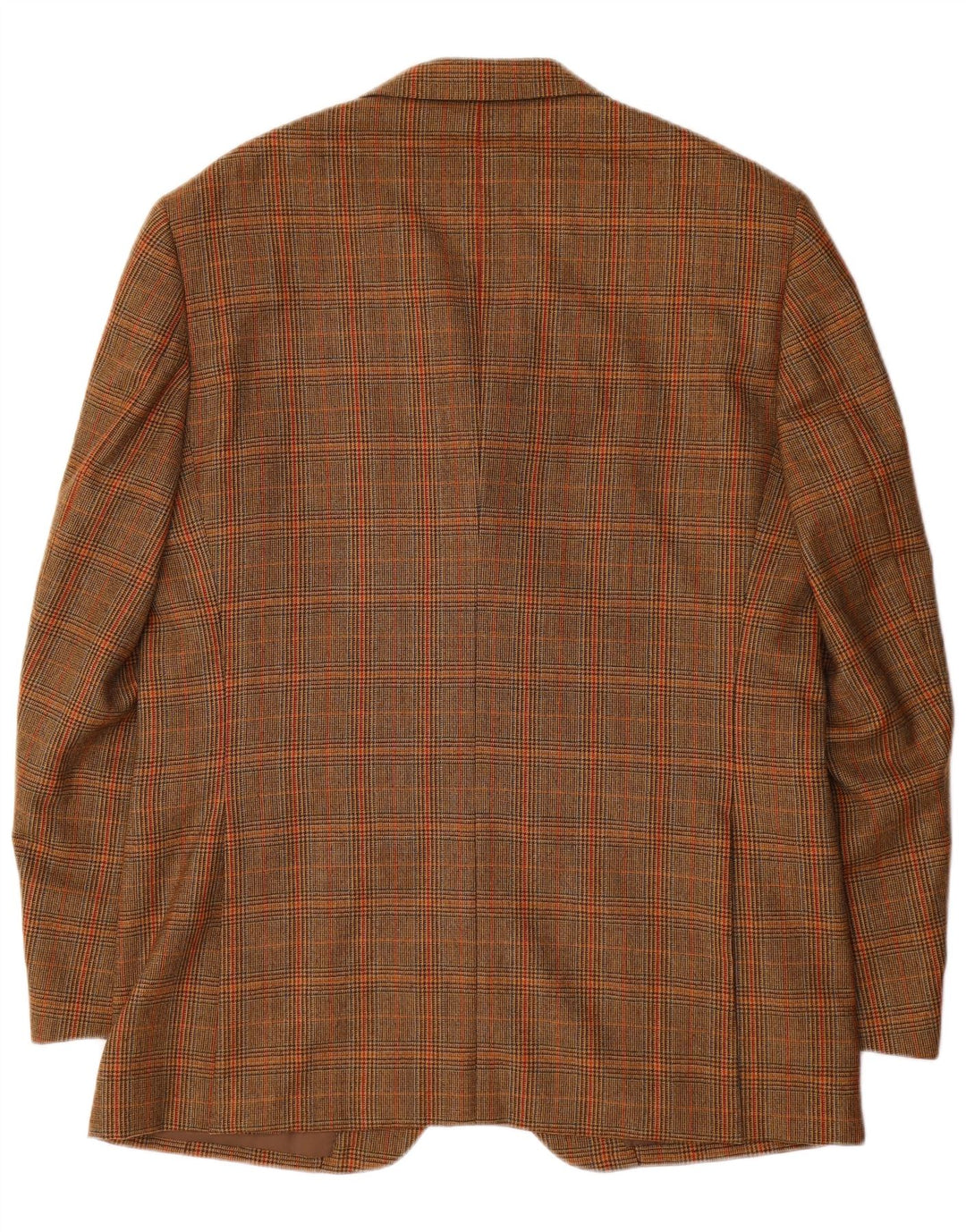 Vintage herre 3-knaps blazerjakke IT 52 XL brun ternet uld