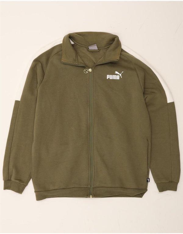 Puma Træningsdragt til mænd Topjakke Medium Khaki Colourblock Bomuld