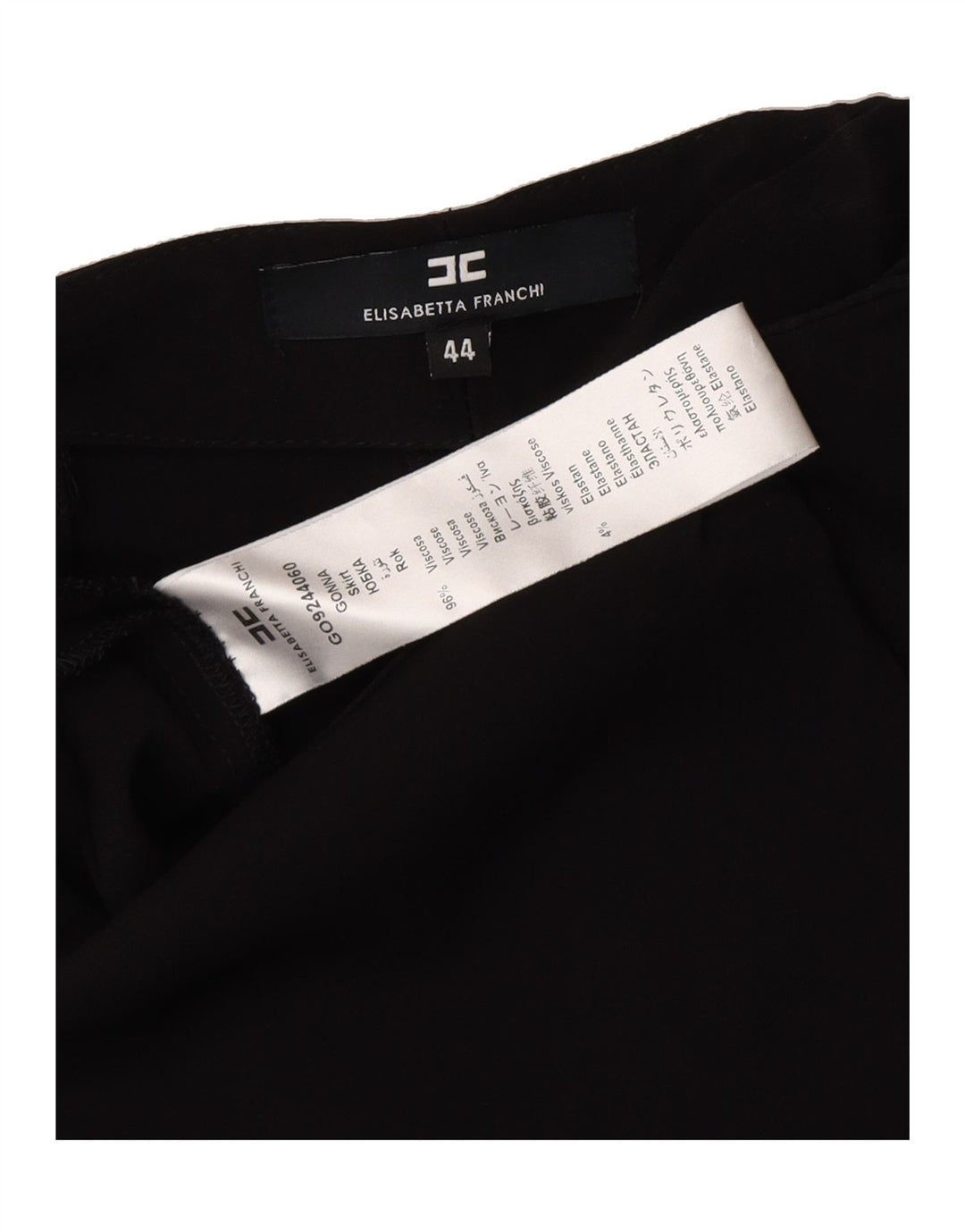 ELISABETTA FRANCHI Womens Straight Skirt IT 44 Medium W26  Black Vintage Elisabetta Franchi and Second-Hand Elisabetta Franchi from Messina Hembry 