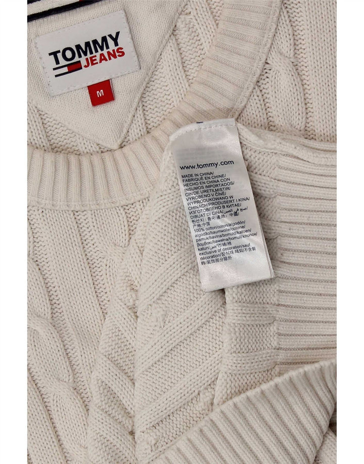 Tommy Hilfiger Herre Crew Neck sweater Medium White Bomuld