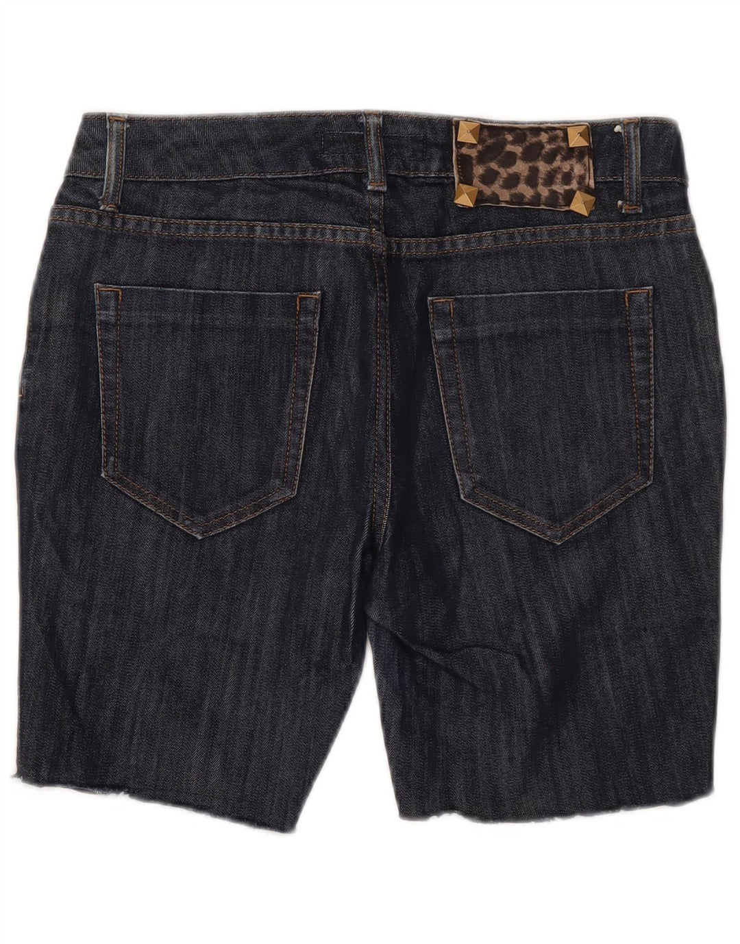 Zara Dame Denim Shorts EU 40 Medium W30 Navy Blue Bomuld