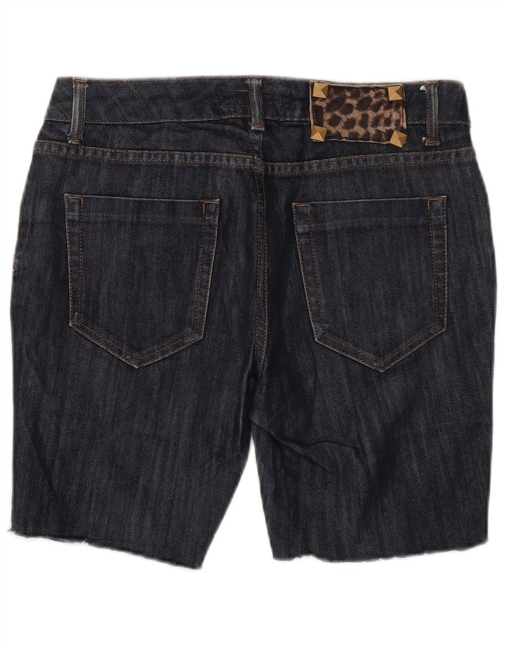 Zara Dame Denim Shorts EU 40 Medium W30 Navy Blue Bomuld