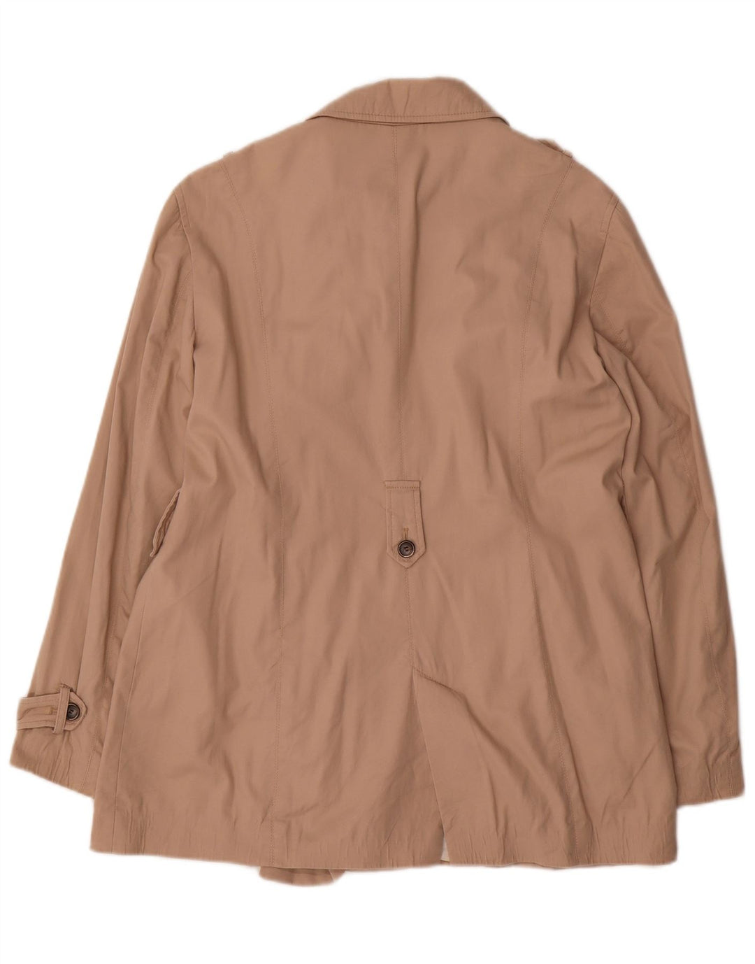 Zara Dame Trench Coat UK 16 Stor Beige Bomuld