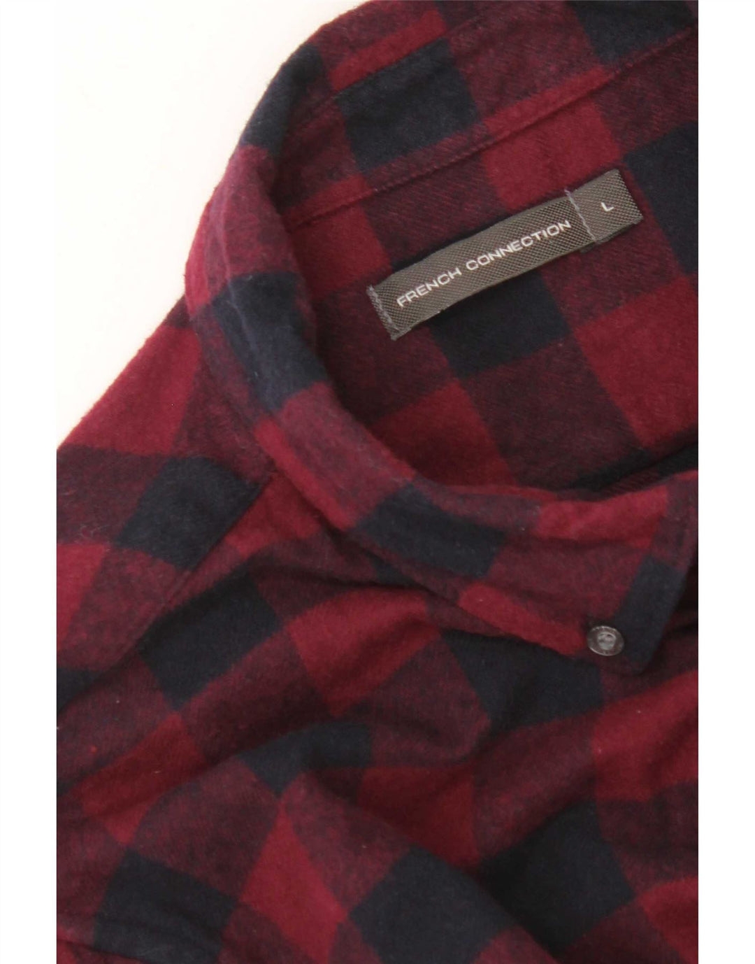 French Connection Herre Flanellskjorte Stor Rød Gingham