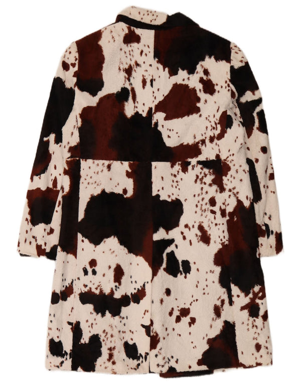 Betty Barclay Dame Overfrakke UK 14 Medium White Animal Print Bomuld
