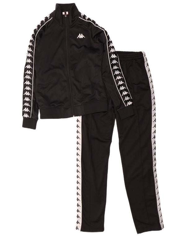 Kappa Womens Graphic Full Tracksuit UK 10 Small Black Colourblock