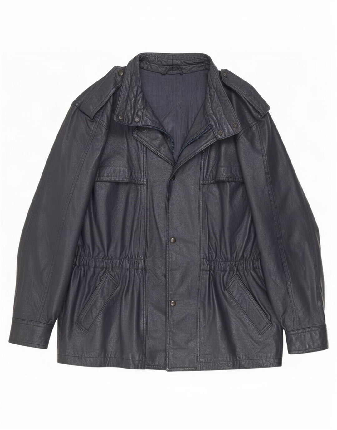 Vintage herre læderjakke UK 44 2XL Navy Blue