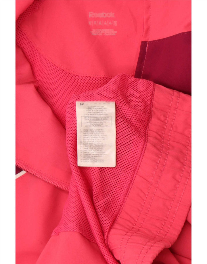 Reebok træningsdragt topjakke til kvinder UK 18 XL Pink Colourblock Polyester