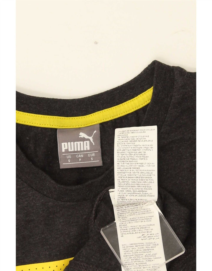 Puma Herre Grafisk T-Shirt Top Lille Grå Bomuld