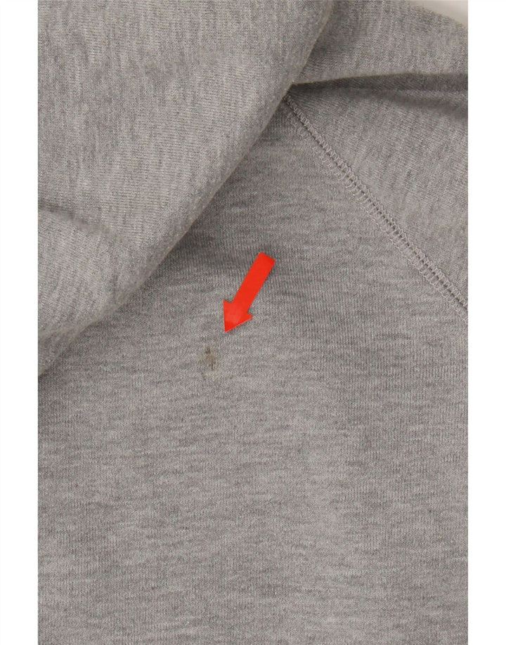 RIFLE Womens Graphic Hoodie Jumper UK 14 Medium Grey Cotton Vintage Rifle and Second-Hand Rifle from Messina Hembry 