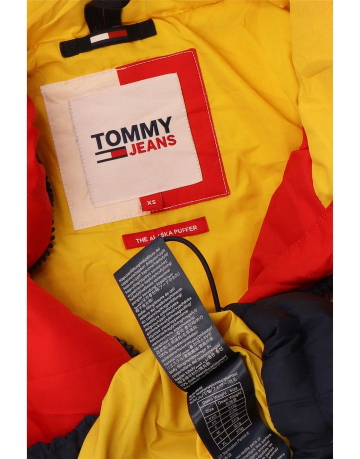 Tommy Hilfiger Herre grafisk polstret jakke UK 34 XS Flerfarvet