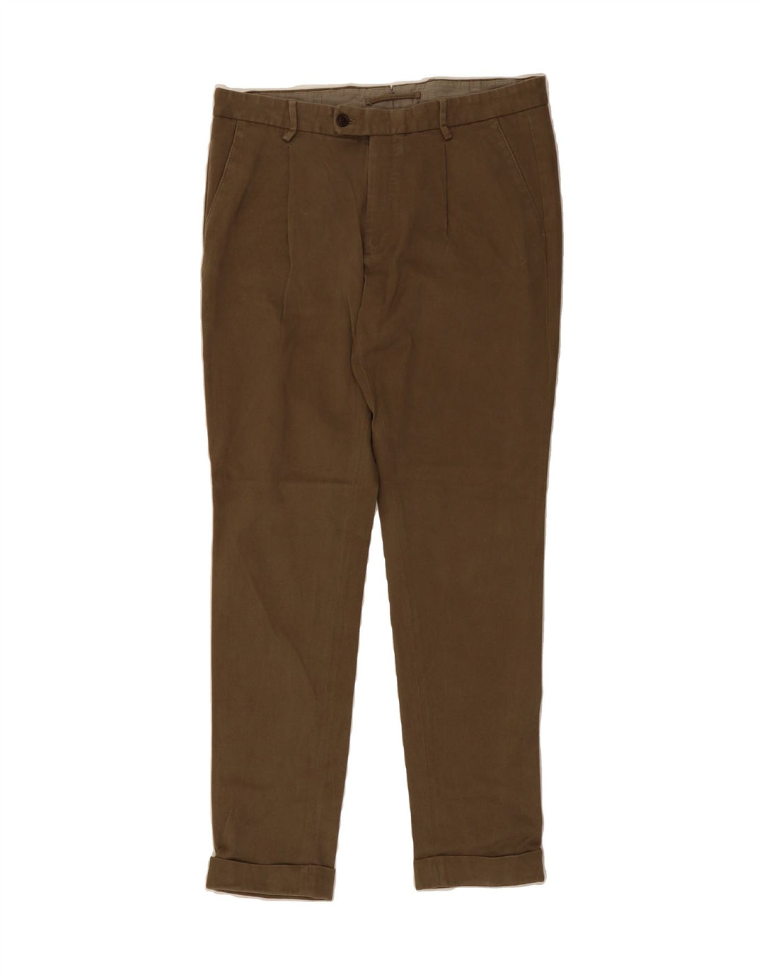 MASSIMO DUTTI Womens Slim Chino Trousers EU 42 Large W32 L30 Brown Vintage Massimo Dutti and Second-Hand Massimo Dutti from Messina Hembry 