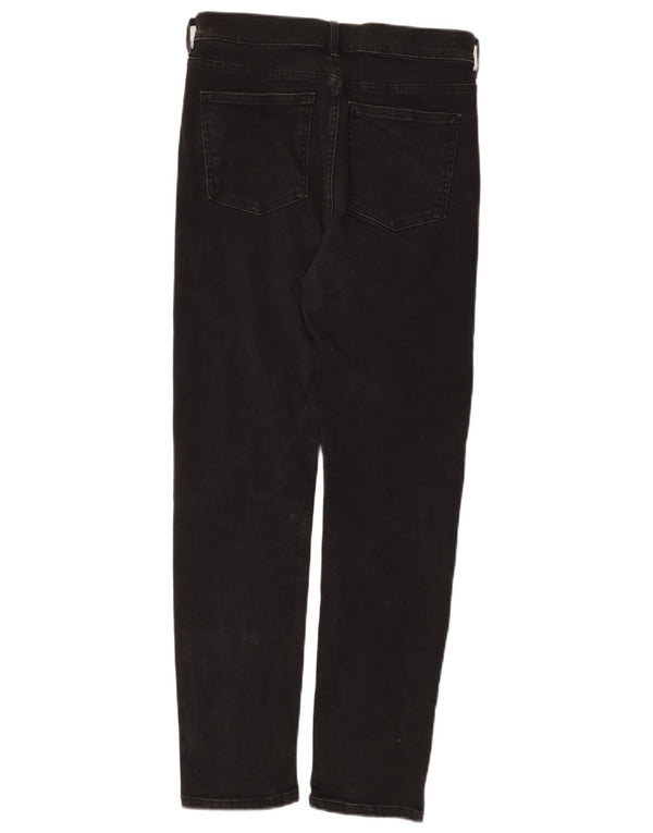 Marks & Spencer Dame Slim Jeans UK 10 Small W28 L28 Black Bomuld