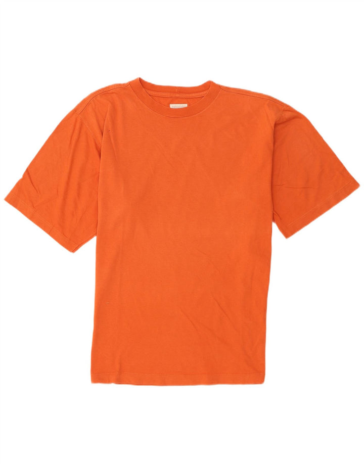 Tænk Pink Herre T-Shirt Top Stor Orange Bomuld