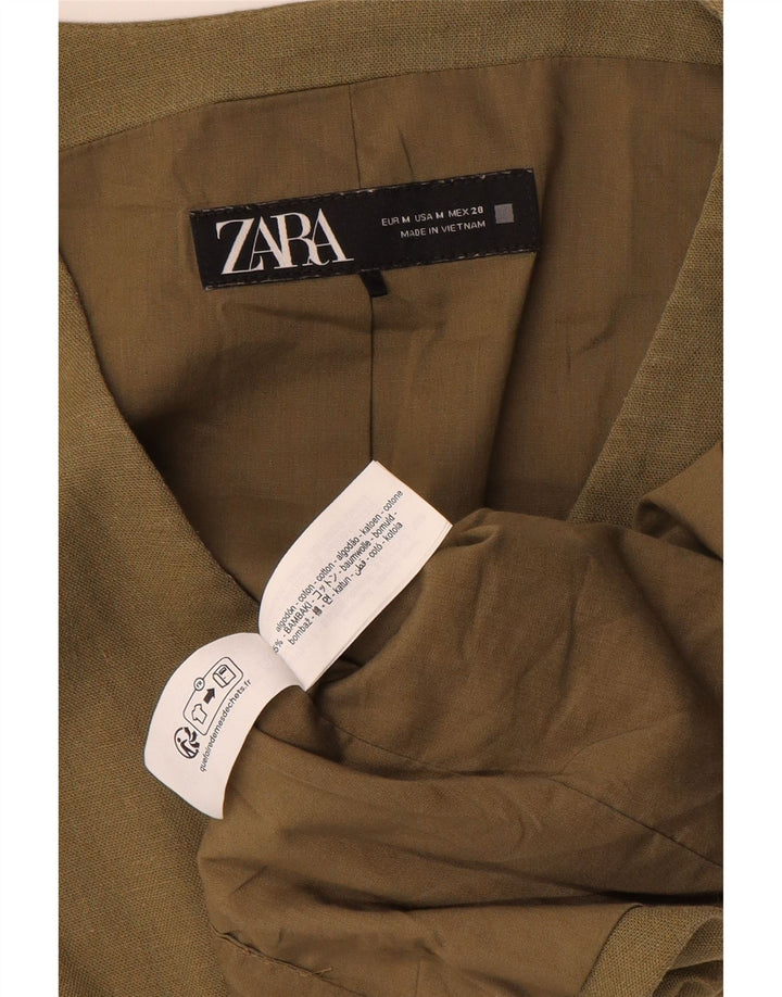 Zara Damevest UK 14 Medium Khaki Bomuld