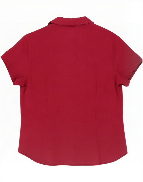 Eddie Bauer Kortærmet skjorte til kvinder UK 14 Medium Pink Linen